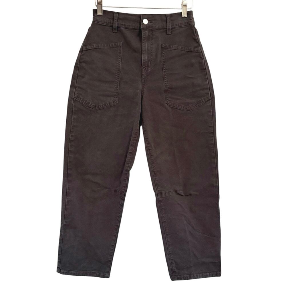 Evereve Emerson Pant Barrel Leg Women’s Size 24 Dark Gray Minimalist Casual